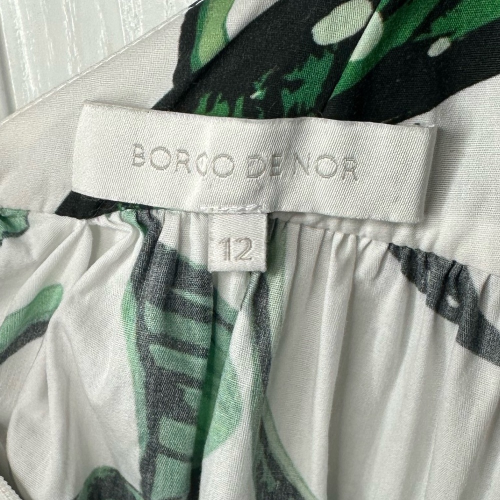 Borgo De Nor Liya Leaf Print Flared Dress Size 8 US (12 UK) - Picture 7 of 12
